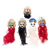 5 DECORATIVE MINIATURE CHINESE OPERA MASKS