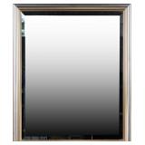 LARGE BEVELED RECTANGULAR WALL MIRROR