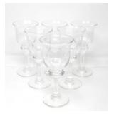 SET OF 6 GLASS WATER GOBLETS