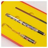 CLOISONNï¿½ PEN AND KEYCHAIN GIFT SET