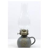 CERAMIC STUDIO POTTERY OIL LAMP 13'