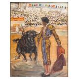 JEAN ROGER 'THE MATADOR' 1958 ACRYLIC ON HARDBOARD