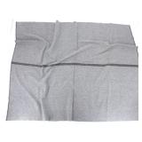 GREY DARK LINE WOOL BLANKET 68' X 55'