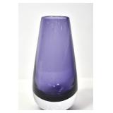 HANDBLOWN PURPLE GLASS VASE