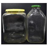 TWO GLASS JUGS / CONTAINERS