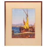 G.P. GUINEGAULT HARBOR SCENE GICLï¿½E PRINT