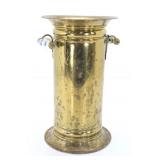 BRASS DELFT-STYLE HANDLE UMBRELLA STAND