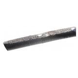 STERLING ORNATE REPOUSSE HAIR COMB 7.25'