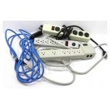 3 POWER BARS AND EXTENSION CORD