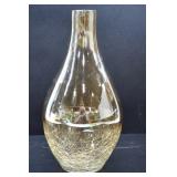 CRACKLED GLASS VASE