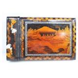 c.1950s JAPANESE LACQUERED PHOTO ALBUM W/ STORAGE