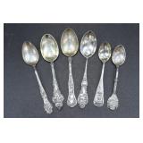 6 STERLING SOUVENIR US & CANADA SPOONS 98g