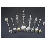 8 ASSTD STERLING SOUVENIR SPOONS 68.7g