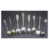 8 STERLING SILVER SOUVENIR SPOONS 63g