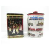 STEAM TRAIN & CHINOISERIE COVERED TINS