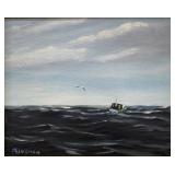 M. KINSMAN SEASCAPE ACRYLIC PAINTING