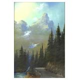 MAISIE WRIDE 'CATHEDRAL PEAKS' PASTEL LANDSCAPE
