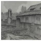 M. NEELIN 'ABANDONED SAWMILL AT BALACLAVA' DRAWING
