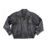 BLACK & BROWN MEN'S TWO-TONE R&R LEATHER JACKET XL