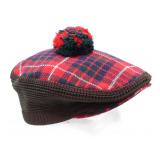 DUNN & CO WOOL TOP TARTAN PLAID NEWSBOY CAP
