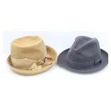 TWO VTG FUR FELT CHARLES OGILVIE & JACQUELINE HATS