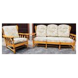 VILAS SOLID MAPLE SOFA AND ARM CHAIR WITH CUSHIONS