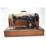 EARLY 1900'S SINGER SEWING MACHINE IN BENTWOOD BOX