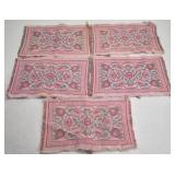 FIVE RECTANGULAR PLACE MATS