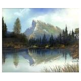 MAISIE WRIDE 'MT RUNDLE' PASTEL LANDSCAPE