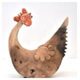 ABSTRACT CERAMIC ROOTER FIGURINE