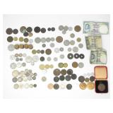 INTERNATIONAL SILVER/MISC CURRENCY/TOKENS 135.66g