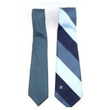 GIVENCHY PATTERN & PIERRE CARDIN TEAL & BLUE TIES