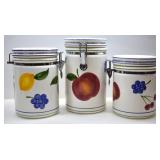 THREE CERAMIC KITCHEN JARS