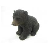 HI-LINE GIFT BLACK POLYRESIN BEAR CUB STATUE