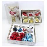 ASSTD PAINTED ROUND & BIRD CHRISTMAS ORNAMENTS