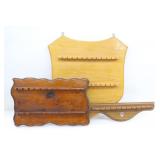 3 WOODEN SPOON DISPLAY WALL HANGINGS