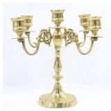 5-ARM ORNATE BRASS CANDELABRA