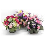 3 DECORATIVE ARTIFICIAL FLOWER BOUQUETS