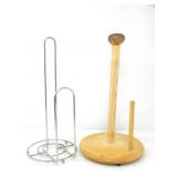 TWO PAPER TOWEL STANDS