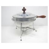 ALUMINUM CHAFFING DISH W/ BURNER & STAND