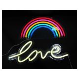 LED RAINBOW & LOVE WALL-MOUNTED LAMPS