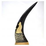 ETCHED WATER BUFFALO HORN
