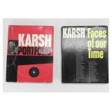 2 BOOKS ON KARSH POTRAIT PHOTOGRAPHY
