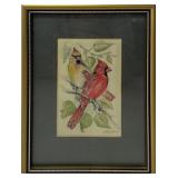 CASH'S WOVEN SILK 'CARDINALS' MINIATURE PICTURE