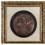 FRAMED BRONZE MEDALLION REPLICA
