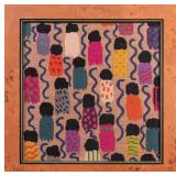 ABSTRACT TEXTILE NEEDLEPOINT WALL ART