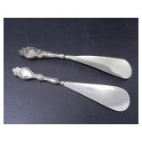 STERLING SILVER HANDLED SHOE HORNS