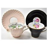 AYNSLEY & T&K.L TEA CUPS & SAUCERS