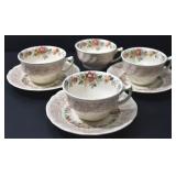 ROYAL DOULTON 'RHAPSODY' TEA CUPS & SAUCERS