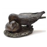 HEREDITIES LIMITED BRONZE MOURNING DOVES FIGURINE